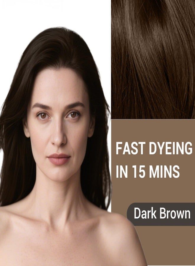 Farndu Dark Brown Hair Dye Shampoo for Women Men, 3 in 1 Hair Color Shampoo Dye for Grey Hair Coverage Champu Para Canas Mujer - Image 2