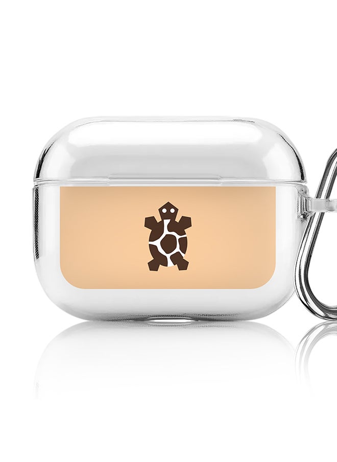 Stylizedd Classic Clear printed Case for Apple AirPods Pro 2nd Generation Thin Transparent Cover [Designed for Apple AirPods Pro 2nd Generation] - Tribal Turtle  - Image 1