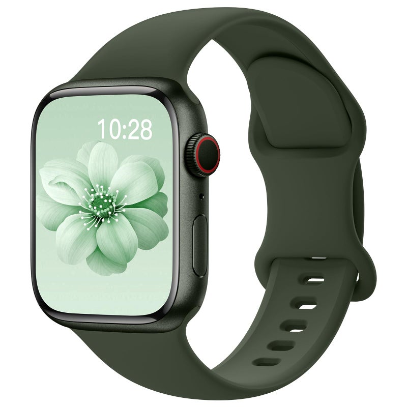 SuperNaNa Sport Silicone Band Compatible with Apple Watch Bands 40mm 38mm 41mm 44mm 45mm 42mm 49mm Women Men,Soft Wristband Waterproof Replacement Sport Strap for iWatch Bands Series 9 8 7 6 5 4 3 2 1 SE Ultra - Image 1