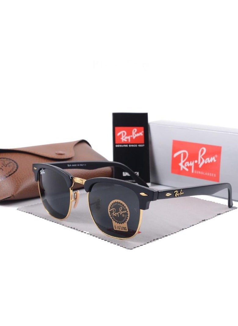 Ray-Ban Ray-Ban Fashion Men's Sunglasses Metal High-end Sunglasses Black Frame with UV Lenses  - Image 2