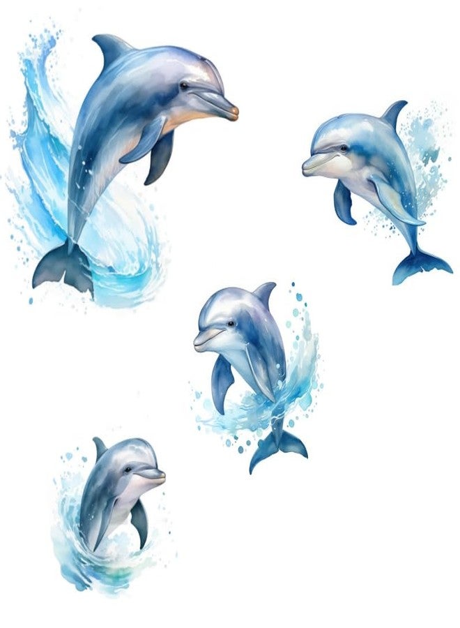 Zaiphany Large Dolphin Wall Decals Peel and Stick Waterproof, Big Dolphin Wall Stickers Murals Removable - Image 1