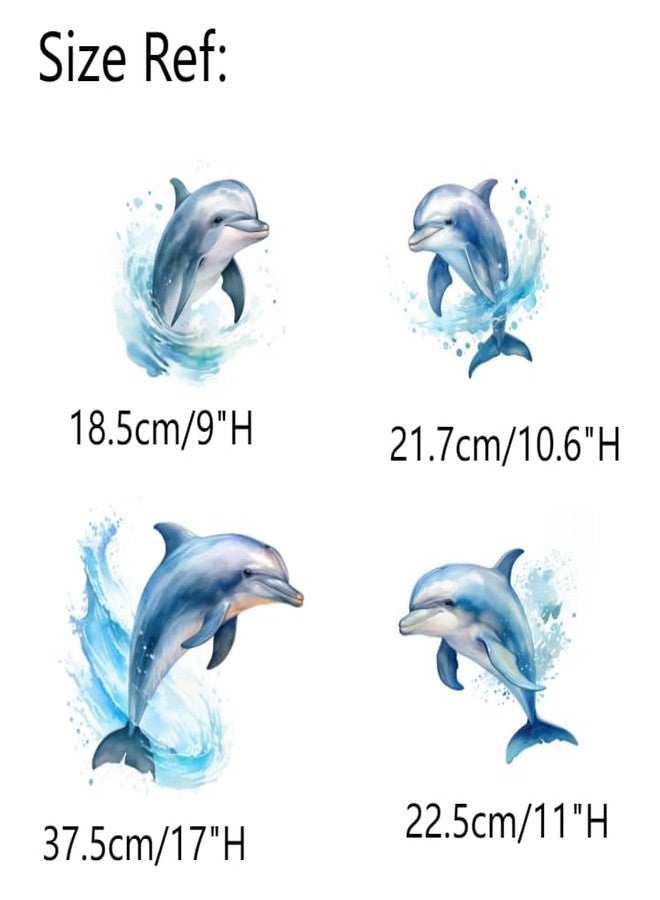 Zaiphany Large Dolphin Wall Decals Peel and Stick Waterproof, Big Dolphin Wall Stickers Murals Removable - Image 2