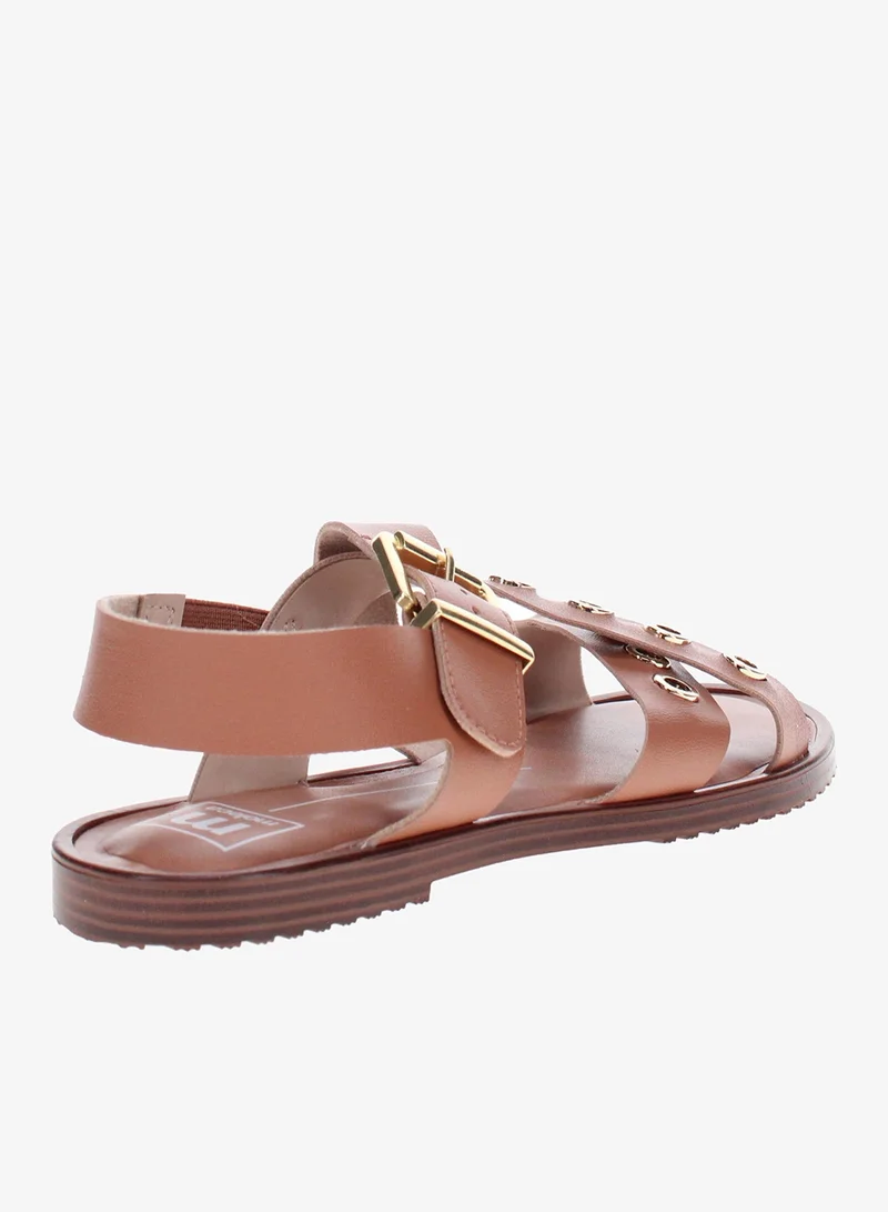 Moleca Camel Moleca Women’s Flat Sandals with Back Strap – Secure Fit and Lightweight Daily Wear for Women | Best Price UAE