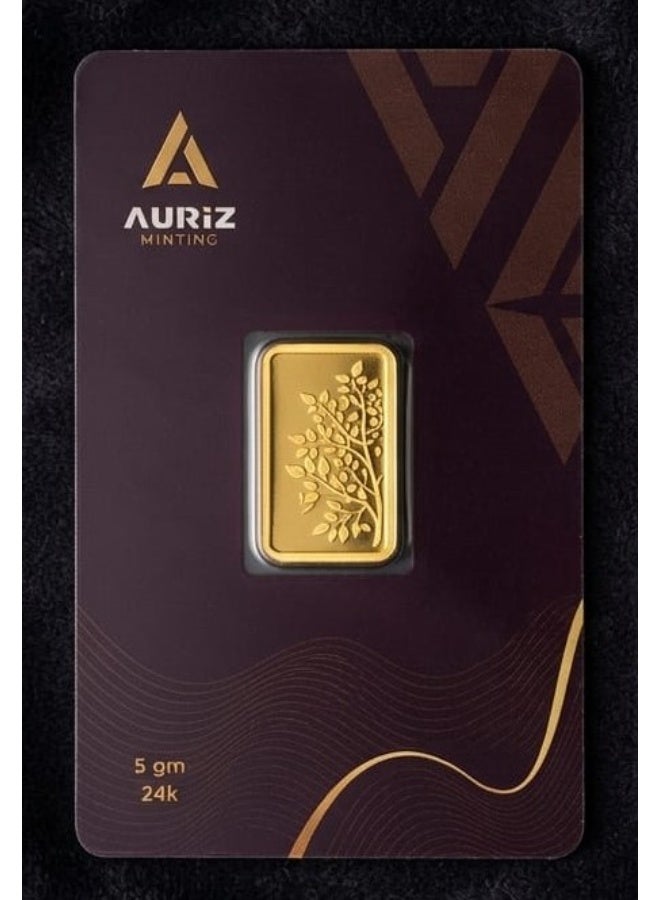 Auriz Minting 5gm 24K Investment Gold Bars - Image 1