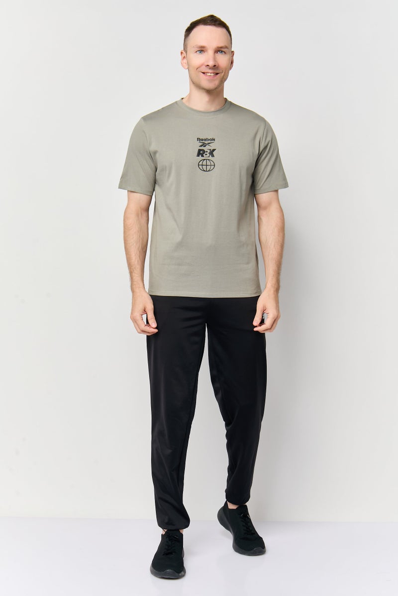 Reebok Men Sportswear Fit Short Sleeve Outdoor T-Shirt, Sage Green - Image 2