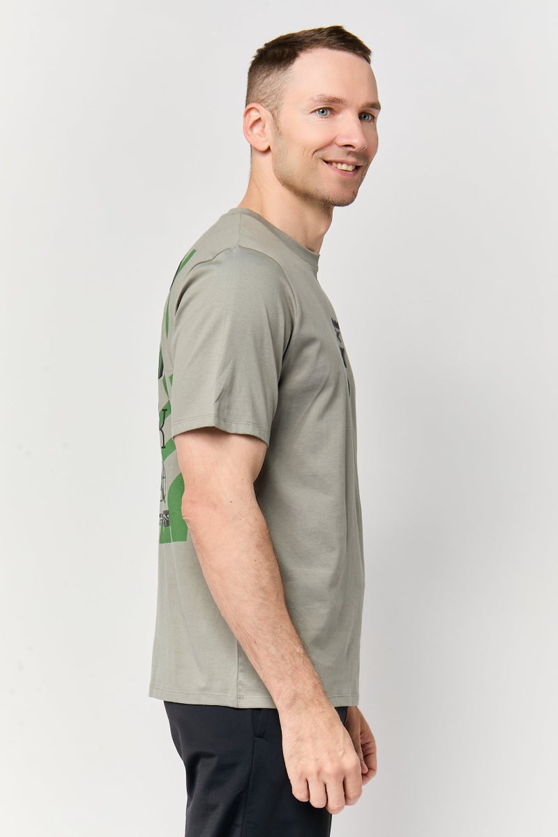 Reebok Men Sportswear Fit Short Sleeve Outdoor T-Shirt, Sage Green - Image 3