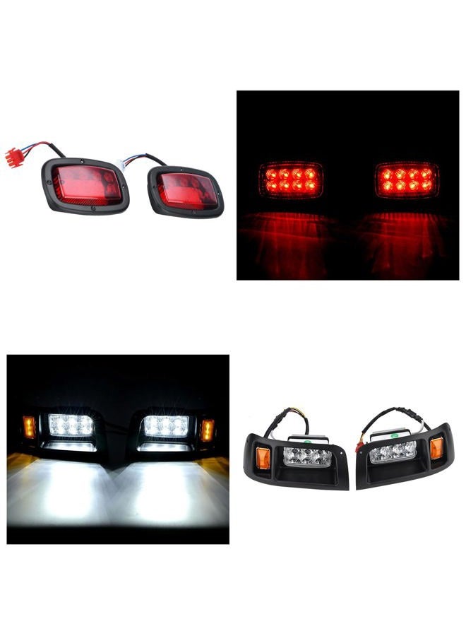 Lochnchn LED Headlight Tail Light Kit Compatible with Club Car DS Golf Carts 1993-UP Street Legal Headlights Kit Tail Light Kit Assembly Compatible with Club Car DS for Gas and Electric - Image 2
