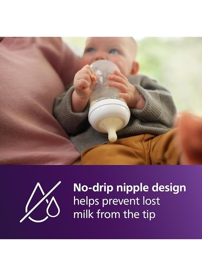 Avent Philips AVENT Natural Baby Bottle with Natural Response – 9oz, 4-Pack – Smooth Feeding, Comfortable & BPA-Free - Image 2