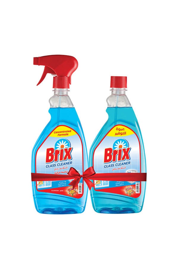 Brix Glass Cleaner Flowers + Refill 500Ml 