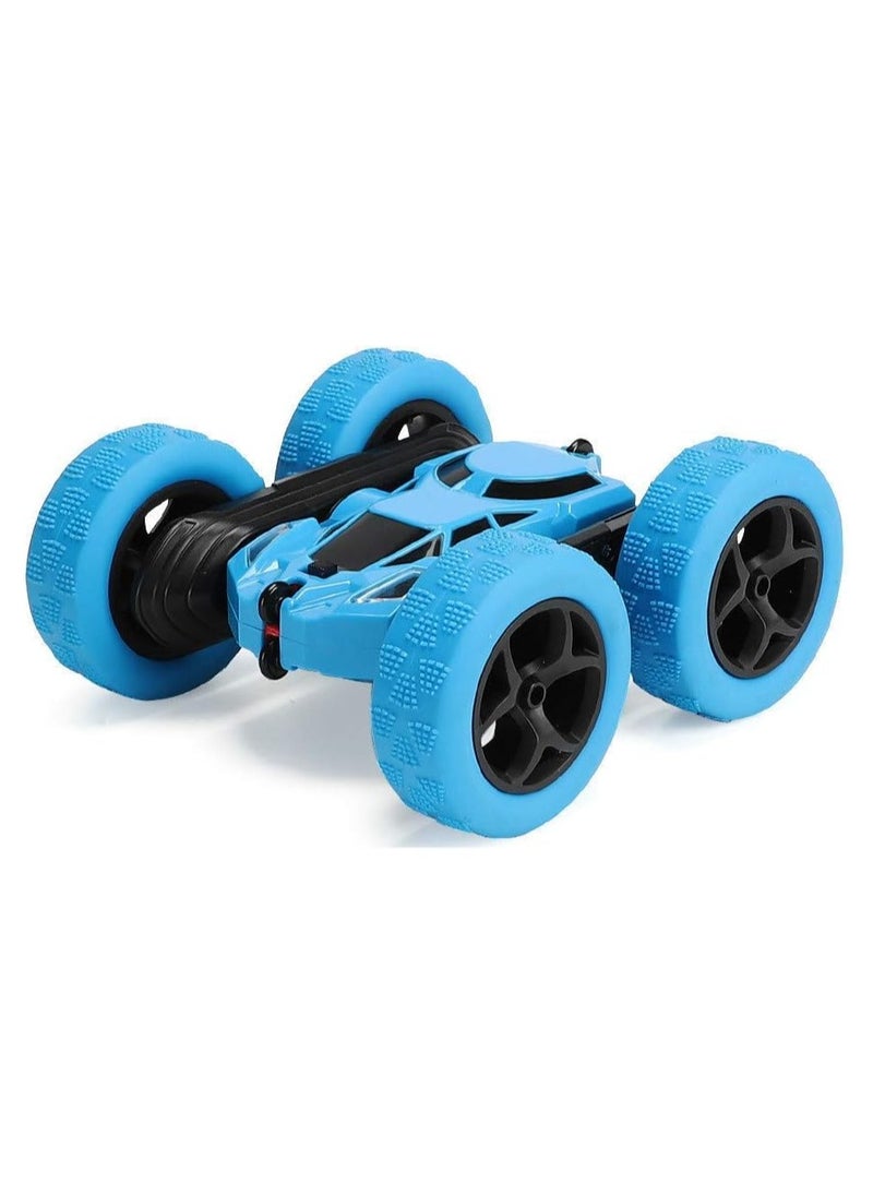 TOY GARDEN Remote Control Car Double Sided 360°Rotating 4WD RC Cars with Headlights 2.4GHz Electric Race Stunt Toy Car Rechargeable Toy Cars for Boys Girls Birthday (Blue)  - Image 1