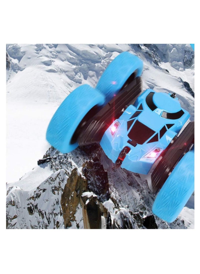 TOY GARDEN Remote Control Car Double Sided 360°Rotating 4WD RC Cars with Headlights 2.4GHz Electric Race Stunt Toy Car Rechargeable Toy Cars for Boys Girls Birthday (Blue)  - Image 5