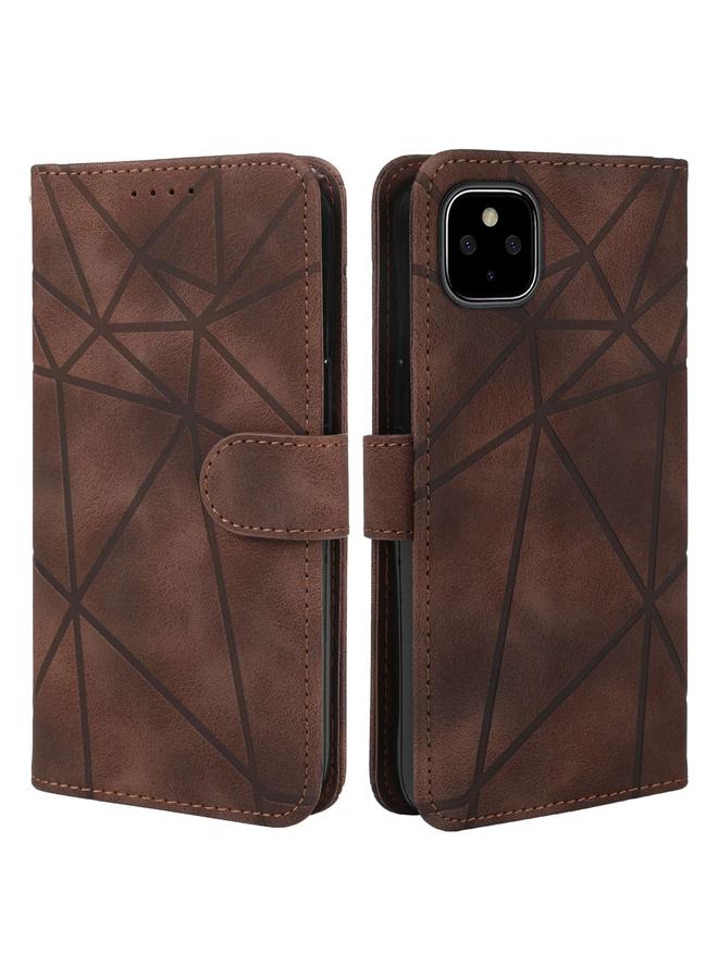 اس-توب جراب هاتف Google Pixel 5a من الجلد بخطوط هندسية - Image 2