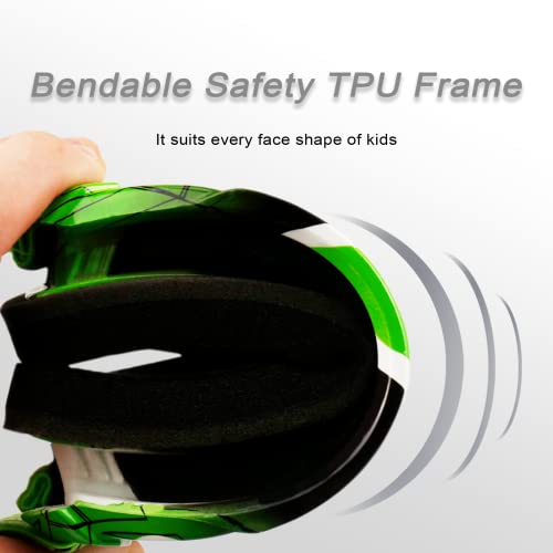NENKI Kids ATV Googles Youth Motocross Goggles Dirt Bike Goggles MTB OTG UTV MX Googles 4 Wheeler Dirtbike Riding Anti Fog Red Lens - Image 5