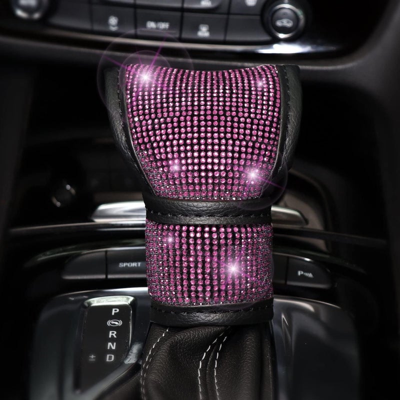 ToBeQueen Bling Pink Steering Wheel Cover Set - Image 4