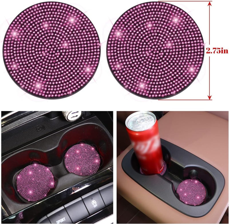 ToBeQueen Bling Pink Steering Wheel Cover Set - Image 5