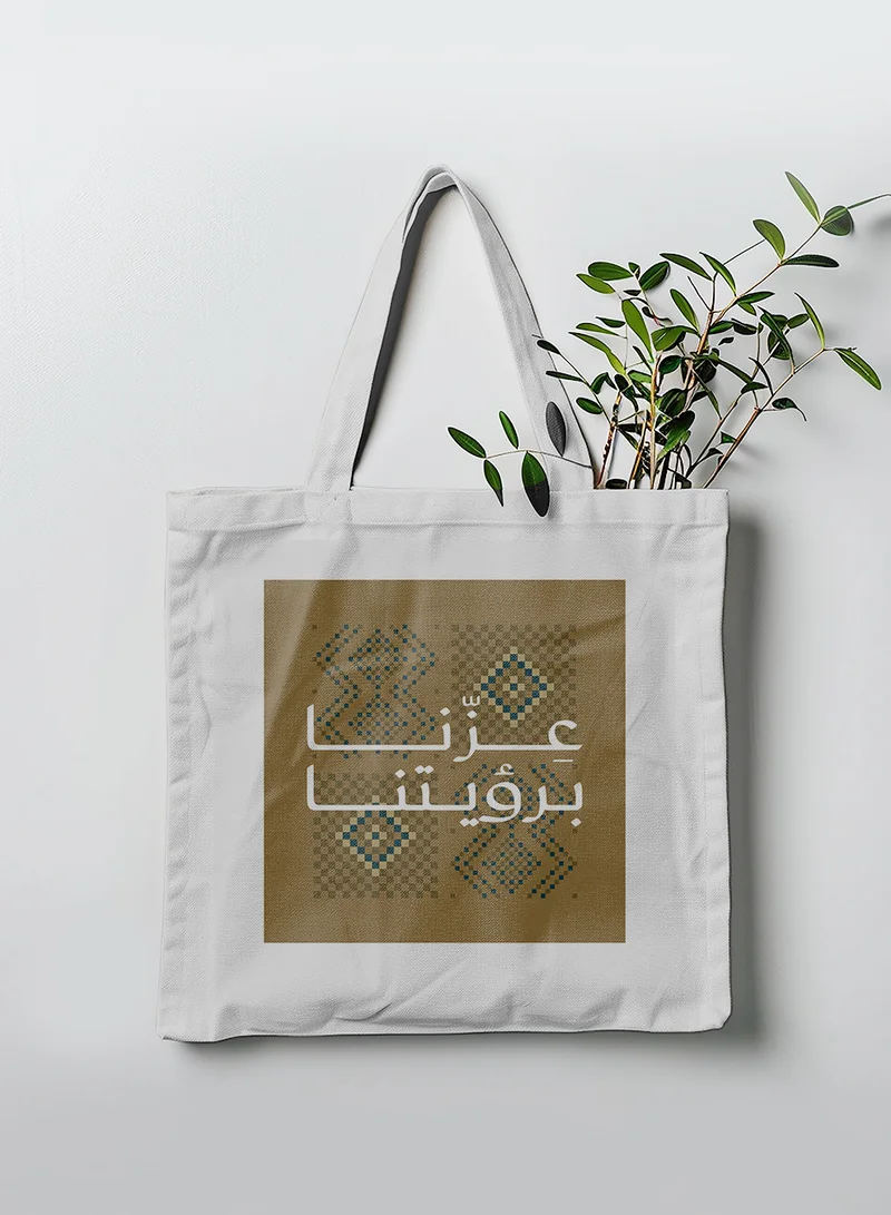 LOWHA Polyester Tote Bag with Shoulder Straps for Saudi National Day