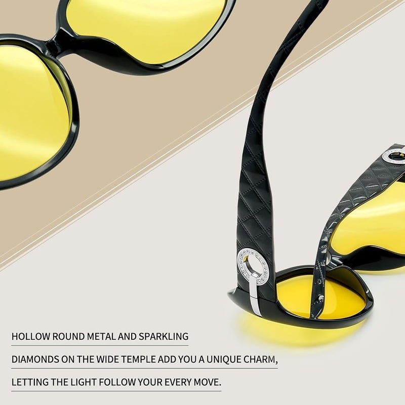 Joopin Vintage Oversized Sunglasses for Women Polarized UV400 Protection - Image 5