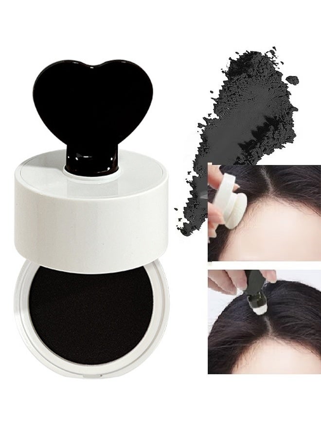 kakashow Hair Shadow Powder,Hairline Powder, Shadow Powder Quickly Covers Hair Roots, Brow and Beard Lines Anti-Smudge 48 Hours, For Bald Spots, Forehead Grooming Powder Instant Coverage for Hairline (01#Black) - Image 1