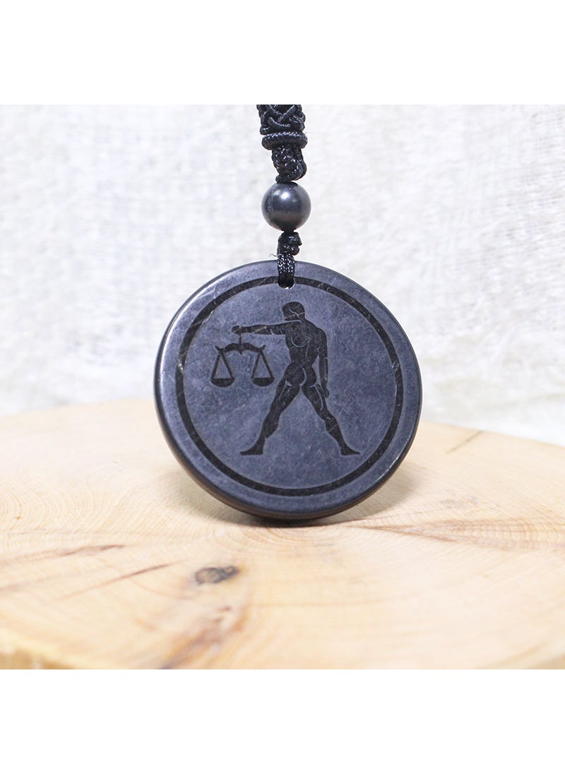 Handcrafted Shungite Zodiac Pendants, Vintage-Style Tianping seat