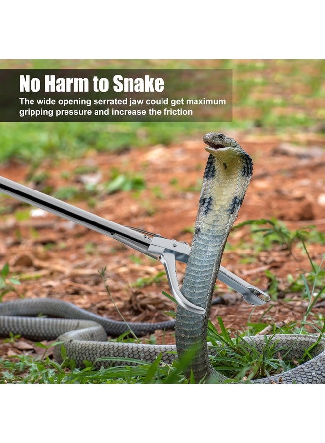 GYORGKSHI 47" Extra Heavy Duty Snake Tongs Reptile Grabber Catcher Wide Jaw Handling Tool - Image 5