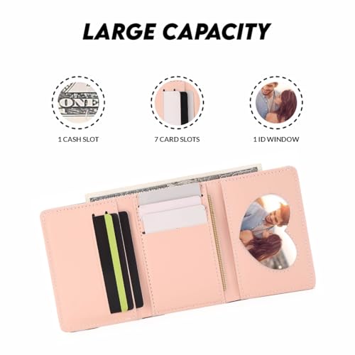 Elios Women's Wallet Color-Blocking Design Vegan Leather Trifold Small Card Holder Compact Ladies Purse with Multiple Card Slots RFID Blocking | Snap Closure | Mini Purse for Women (Beige) - Image 5