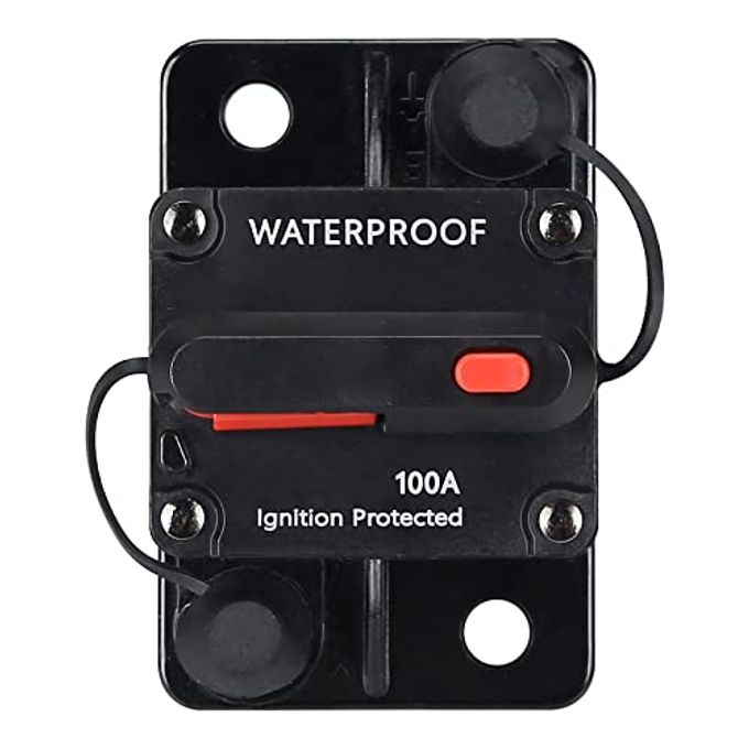 N.C 100 Amp Waterproof Circuit Breaker,with Manual Reset,12V-48V DC,for Car Marine Trolling Motors Boat ATV Manual Power Protect for Audio System Fuse - Image 1