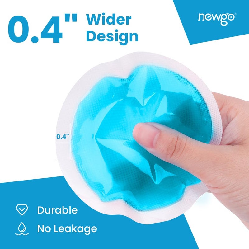 NEWGO Small Ice Packs for Injuries, 6 Pack Round Ice Packs for Face, FSA Eligible, Hot Cold Pack Circular Cold Compress with Cloth Backing & Sleeve for Pain Relief, Toothaches - Image 2