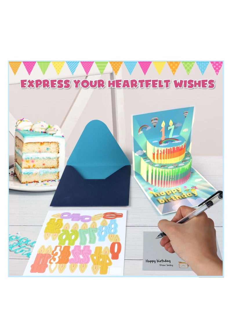SYOSI - Musical Birthday Cards, 3D DIY Pop Up Light Up Happy Birthday Card, Happy Birthday Pop Up Card with Lights and Music, Happy Birthday Card Gifts for Women Men Mom Kids Exploding Singing Popup Cards - Image 1