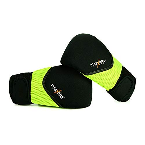 MaxxMMA Neoprene Washable Heavy Bag Gloves - Boxing Punching Training (Neon Yellow, S/M) - Image 2