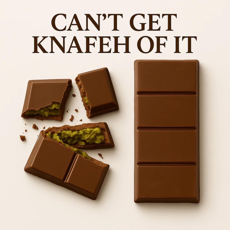Rah Dubai Chocolate Bar Pistachio, 3.5oz - 100g, Gourmet Chocolate Bar | Dubai Chocolate Bar Pistachio | Loaded with Kunafa, Knafeh - The Crunchiest Kataifi Delight Perfect for Sharing - Image 4