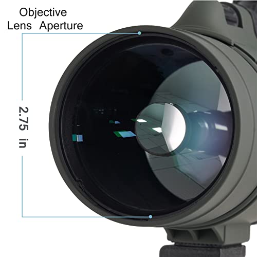 Visionking 25-75x70 Maksutov Spotting Scope for Target Shooting, Observation of Birds and Wildlife Observation of Scenery (Green) - Image 5