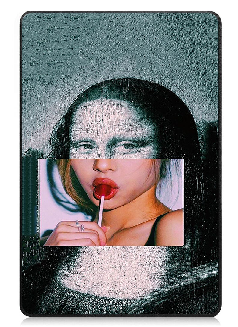 Theodor - Protective Flip Case For Samsung Galaxy Tab S9 FE With Trifold Stand Auto Wake Sleep Shockproof Cover Mona Lisa 2 - Image 1