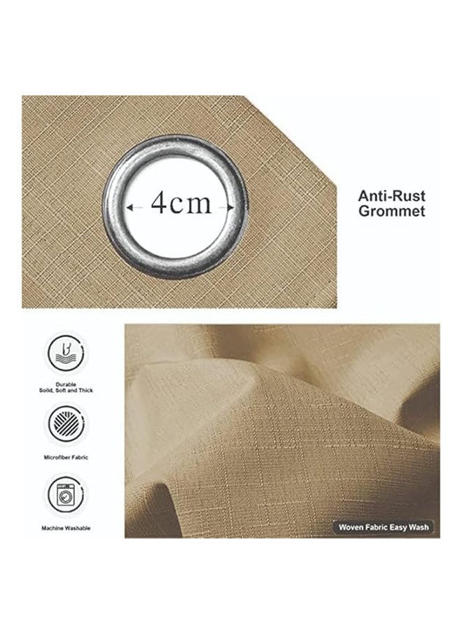 Intex Curtains House - Linen Thermal Insulated Fabric 100% Blackout Curtains With Steel Grommets 1 Pcs - Image 1