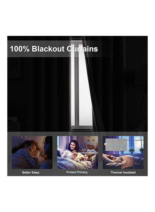 Intex Curtains House - Linen Thermal Insulated Fabric 100% Blackout Curtains With Steel Grommets 1 Pcs - Image 1