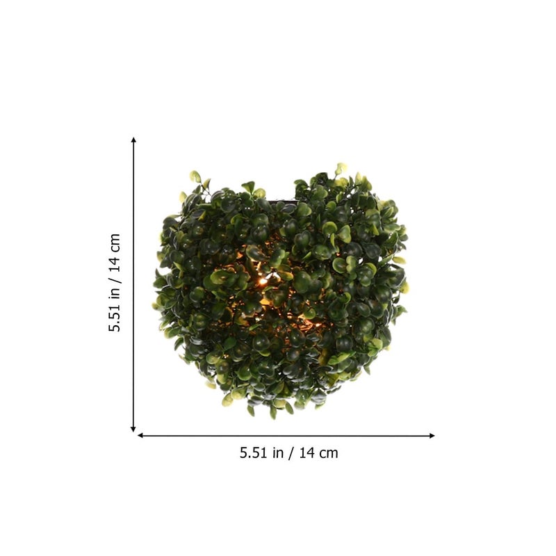 Solar Powered Rattan Flower Ball LED Light Outdoor Patio Garden Hanging Lamp Leaf Design - Image 3