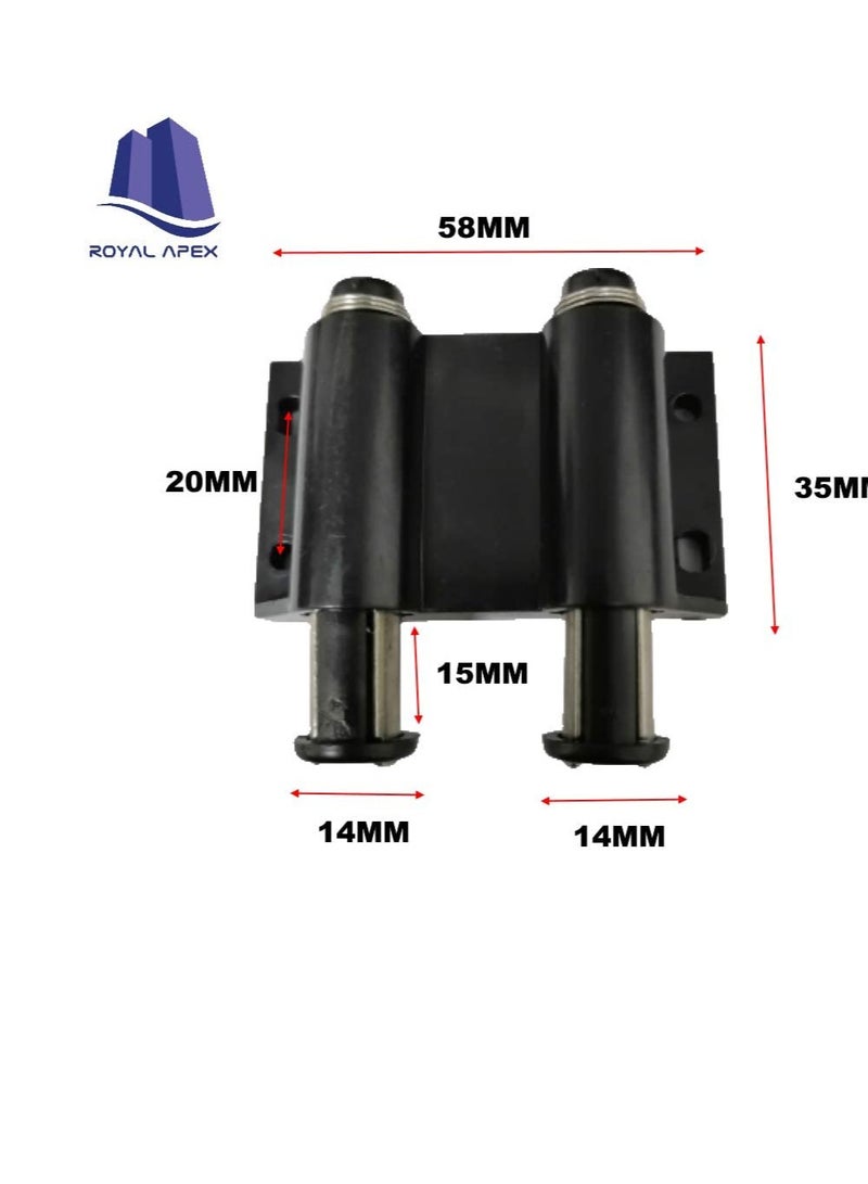 Magnetic Door Catcher Cabinet Closet Catches with SS Screws for Home Kitchen Bathroom Office Furniture (Double Black, Pack of 5 - Image 3