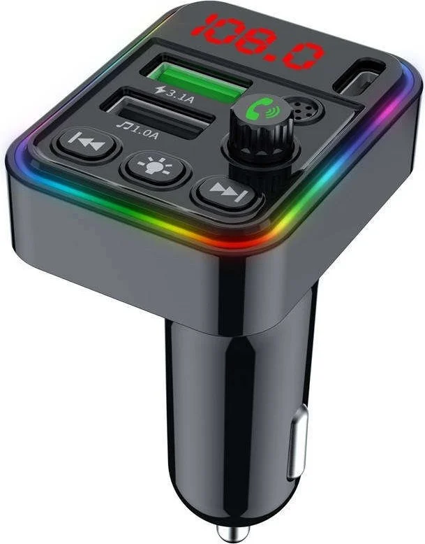 CONCORD C617 RGB Light Pd 18 + Qc 3.1A Charger Bluetooth 5.1V Fm Transmitter