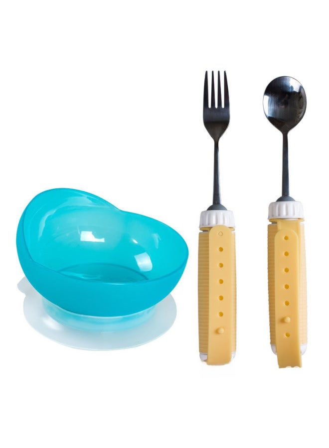 Suitable For Aging Tableware For The Elderly Folding Special Stroke Anti-shake Spoon Fork Rehabilitation Food Aid Chopsticks Auxiliary Suction Cup Anti-spill Bowl-Specifications:Food Aid Spoon  - Image 2