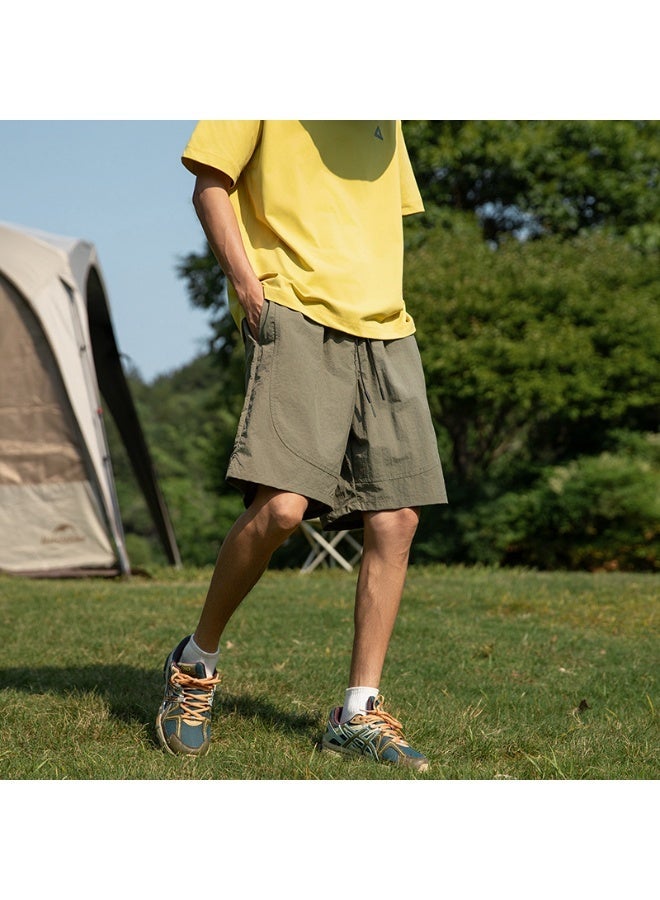 Izexx Men's Wrinkle-Resistant Quick-Dry Shorts for Summer Travel - Lightweight, Loose-Fit & Breathable Outdoor Casual Walking Shorts