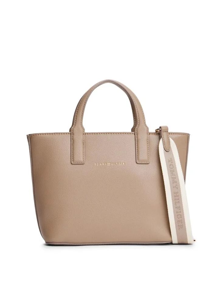 TOMMY HILFIGER Logo Detailed Zip Through Tote