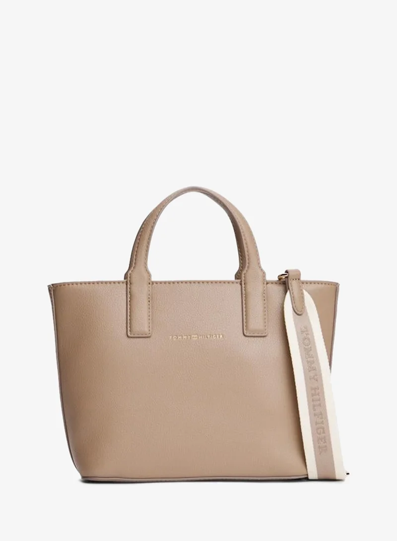 TOMMY HILFIGER Logo Detailed Zip Through Tote