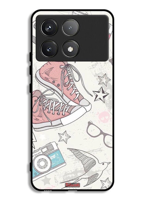 Xiaomi Poco F6 Pro Protective Case Cover Canva Shoes And Camera Art