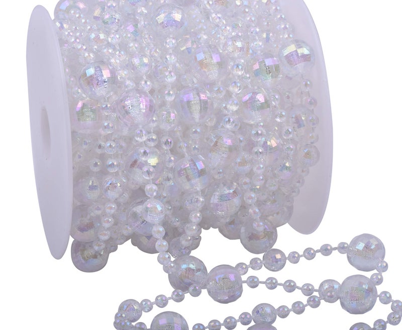 KAOYOO 33 Feet Clear AB Crystal Beads Chain Trim by The Roll for DIYWeddingParty DecorationColorful - Image 3