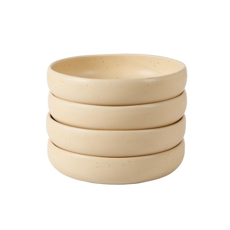 Bloomhouse - Two Time Oprah's Favorite Things Winner - Corsica Clay 4-Piece Meal and Pasta Bowl Set â€“ Cappuccino Cream Stoneware for Dinner, Serving & Everyday Use - Image 3