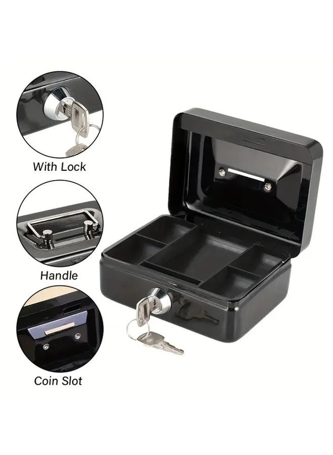 Mini Portable Key Safe Lock Box Heavy Duty Steel 4.92x3.74x2.17 Inch For Home Travel - Image 2