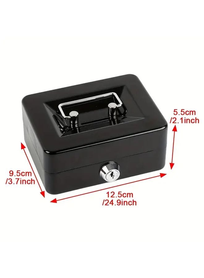 Mini Portable Key Safe Lock Box Heavy Duty Steel 4.92x3.74x2.17 Inch For Home Travel - Image 3