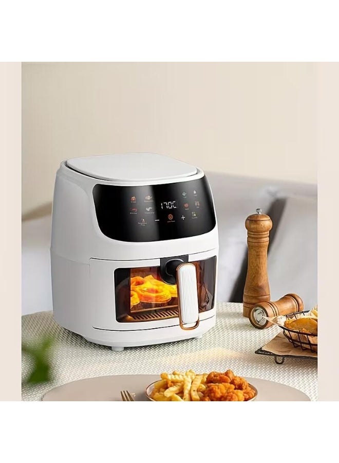 8L Digital Air Fryer, Family-Sized Capacity,8 Preset Functions, Rapid Air Convection for Healthy Frying, Adjustable Temperature 80-200°C, Easy Clean - Image 2
