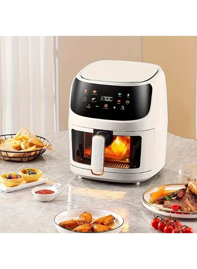 8L Digital Air Fryer, Family-Sized Capacity,8 Preset Functions, Rapid Air Convection for Healthy Frying, Adjustable Temperature 80-200°C, Easy Clean - Image 3