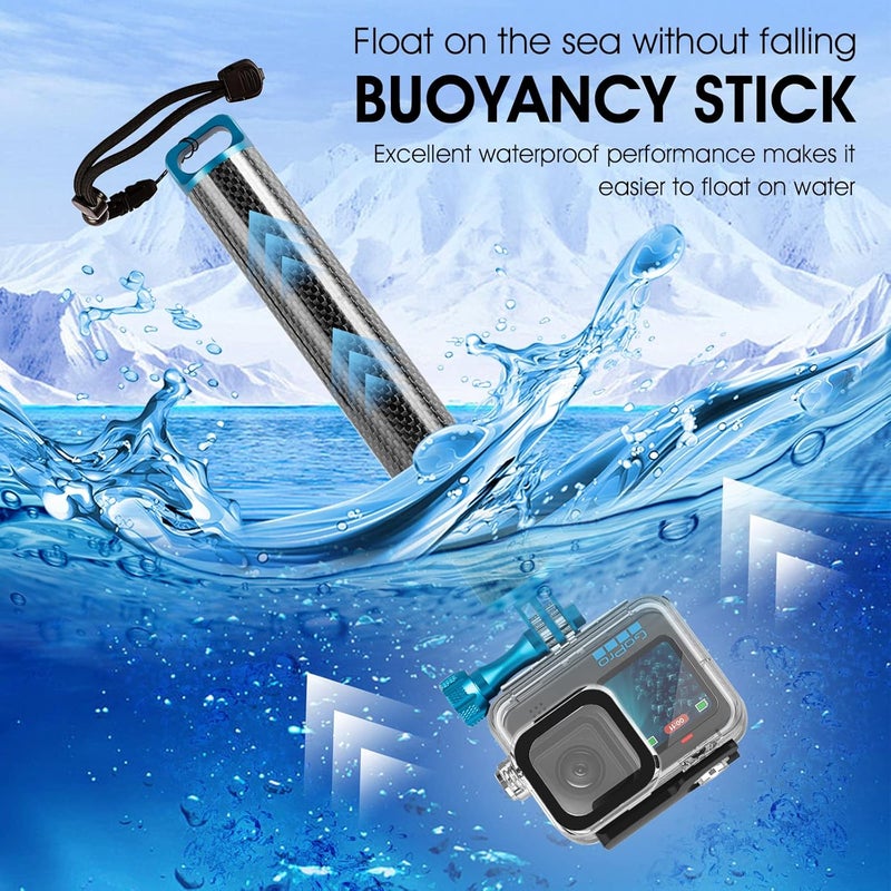 OAHU Selfie Stick,19”Waterproof Hand Grip Adjustable Extension Monopod Pole Compatible with Gopro Hero 7 6 5 4 2 1 AKASO, Xiaomi Yi,SJCAM SJ4000 SJ5000 SJ6000 ect - Image 2