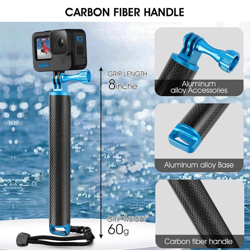OAHU Selfie Stick,19”Waterproof Hand Grip Adjustable Extension Monopod Pole Compatible with Gopro Hero 7 6 5 4 2 1 AKASO, Xiaomi Yi,SJCAM SJ4000 SJ5000 SJ6000 ect - Image 5